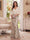 Trumpet/Mermaid V Neck Half Sleeves Floor-Length Mother of the Bride Dresses with Cape & 3D Floral