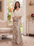 Trumpet/Mermaid V Neck Half Sleeves Floor-Length Mother of the Bride Dresses with Cape & 3D Floral