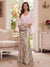 Trumpet/Mermaid V Neck Half Sleeves Floor-Length Mother of the Bride Dresses with Cape & 3D Floral