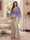 Trumpet/Mermaid V Neck Half Sleeves Floor-Length Mother of the Bride Dresses with Cape & 3D Floral