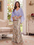 Trumpet/Mermaid V Neck Half Sleeves Floor-Length Mother of the Bride Dresses with Cape & 3D Floral