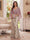 Trumpet/Mermaid V Neck Half Sleeves Floor-Length Mother of the Bride Dresses with Cape & 3D Floral