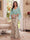 Trumpet/Mermaid V Neck Half Sleeves Floor-Length Mother of the Bride Dresses with Cape & 3D Floral