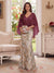Trumpet/Mermaid V Neck Half Sleeves Floor-Length Mother of the Bride Dresses with Cape & 3D Floral