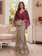 Trumpet/Mermaid V Neck Half Sleeves Floor-Length Mother of the Bride Dresses with Cape & 3D Floral