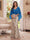 Trumpet/Mermaid V Neck Half Sleeves Floor-Length Mother of the Bride Dresses with Cape & 3D Floral