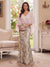 Trumpet/Mermaid V Neck Half Sleeves Floor-Length Mother of the Bride Dresses with Cape & 3D Floral