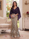 Trumpet/Mermaid V Neck Half Sleeves Floor-Length Mother of the Bride Dresses with Cape & 3D Floral
