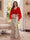 Trumpet/Mermaid V Neck Half Sleeves Floor-Length Mother of the Bride Dresses with Cape & 3D Floral