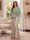 Trumpet/Mermaid V Neck Half Sleeves Floor-Length Mother of the Bride Dresses with Cape & 3D Floral