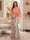 Trumpet/Mermaid V Neck Half Sleeves Floor-Length Mother of the Bride Dresses with Cape & 3D Floral