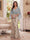 Trumpet/Mermaid V Neck Half Sleeves Floor-Length Mother of the Bride Dresses with Cape & 3D Floral