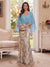 Trumpet/Mermaid V Neck Half Sleeves Floor-Length Mother of the Bride Dresses with Cape & 3D Floral