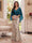 Trumpet/Mermaid V Neck Half Sleeves Floor-Length Mother of the Bride Dresses with Cape & 3D Floral