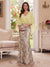Trumpet/Mermaid V Neck Half Sleeves Floor-Length Mother of the Bride Dresses with Cape & 3D Floral