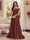 Trumpet/Mermaid Off-the-Shoulder Short Sleeves Floor-Length Mother of the Bride Dresses with Applique & 3D Floral