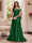 Trumpet/Mermaid Off-the-Shoulder Short Sleeves Floor-Length Mother of the Bride Dresses with Applique & 3D Floral