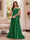 Trumpet/Mermaid Off-the-Shoulder Short Sleeves Floor-Length Mother of the Bride Dresses with Applique & 3D Floral