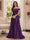 Trumpet/Mermaid Off-the-Shoulder Short Sleeves Floor-Length Mother of the Bride Dresses with Applique & 3D Floral