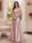 Trumpet/Mermaid Off-the-Shoulder Short Sleeves Floor-Length Mother of the Bride Dresses with Applique & 3D Floral