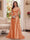 Trumpet/Mermaid Off-the-Shoulder Short Sleeves Floor-Length Mother of the Bride Dresses with Applique & 3D Floral