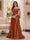 Trumpet/Mermaid Off-the-Shoulder Short Sleeves Floor-Length Mother of the Bride Dresses with Applique & 3D Floral