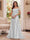 Trumpet/Mermaid Off-the-Shoulder Short Sleeves Floor-Length Mother of the Bride Dresses with Applique & 3D Floral