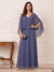 A-Line/Princess Flutter Sleeves  V-neck Floor-length Mother of the Bride Dresses with Beading & Rhinestone