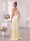 Sheath/Column Cowl Neck Asymmetrical Sleeveless Floor-Length Bridesmaid Dresses with Ruched