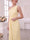 Sheath/Column One Shoulder Sleeveless Floor-Length Bridesmaid Dresses with Ruched & Ruffles