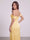Sheath/Column Off-the-Shoulder Short Sleeves Floor-Length Bridesmaid Dresses with Ruched & Split Side