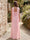 Sheath/Column Square Neck  Sleeveless Floor-Length Bridesmaid Dresses with Scarf