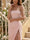 Sheath/Column Strapless Sleeveless Floor-Length Bridesmaid Dresses with Ruched & Split Side
