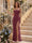 Sheath/Column Strapless Sleeveless Floor-Length Bridesmaid Dresses with Ruched & Split Side