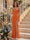 Sheath/Column Strapless Sleeveless Floor-Length Bridesmaid Dresses with Ruched & Split Side
