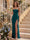 Sheath/Column Strapless Sleeveless Floor-Length Bridesmaid Dresses with Ruched & Split Side