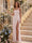 Sheath/Column Strapless Sleeveless Floor-Length Bridesmaid Dresses with Ruched & Split Side