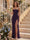 Sheath/Column Strapless Sleeveless Floor-Length Bridesmaid Dresses with Ruched & Split Side