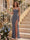 Sheath/Column Strapless Sleeveless Floor-Length Bridesmaid Dresses with Ruched & Split Side