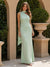 Sheath/Column One Shoulder  Sleeveless Floor-Length Bridesmaid Dresses with Scarf