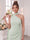Sheath/Column One Shoulder  Sleeveless Floor-Length Bridesmaid Dresses with Scarf