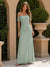 Sheath/Column Off-the-Shoulder Sleeveless Floor-Length Bridesmaid Dresses with Ruched