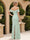Sheath/Column Off-the-Shoulder Sleeveless Floor-Length Bridesmaid Dresses with Ruched