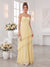 A-Line/Princess Spaghetti Straps Sleeveless Floor-Length Bridesmaid Dresses with Ruffles