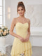 A-Line/Princess Spaghetti Straps Sleeveless Floor-Length Bridesmaid Dresses with Ruffles
