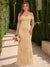 Trumpet/Mermaid Off the Shoulder Sleeveless Floor-Length Plus Size Bridesmaid Dresses with Lace & Applique