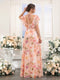 A-Line/Princess V-Neck Short Sleeves Floor-Length Bridesmaid Dresses with Split Side