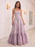 A-Line/Princess Strapless Sleeveless Floor-Length Evening Dresses with Ruffles