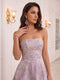 A-Line/Princess Strapless Sleeveless Floor-Length Evening Dresses with Ruffles