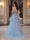 A-Line/Princess Strapless Sleeveless Floor-Length Evening Dresses with Applique & Beading